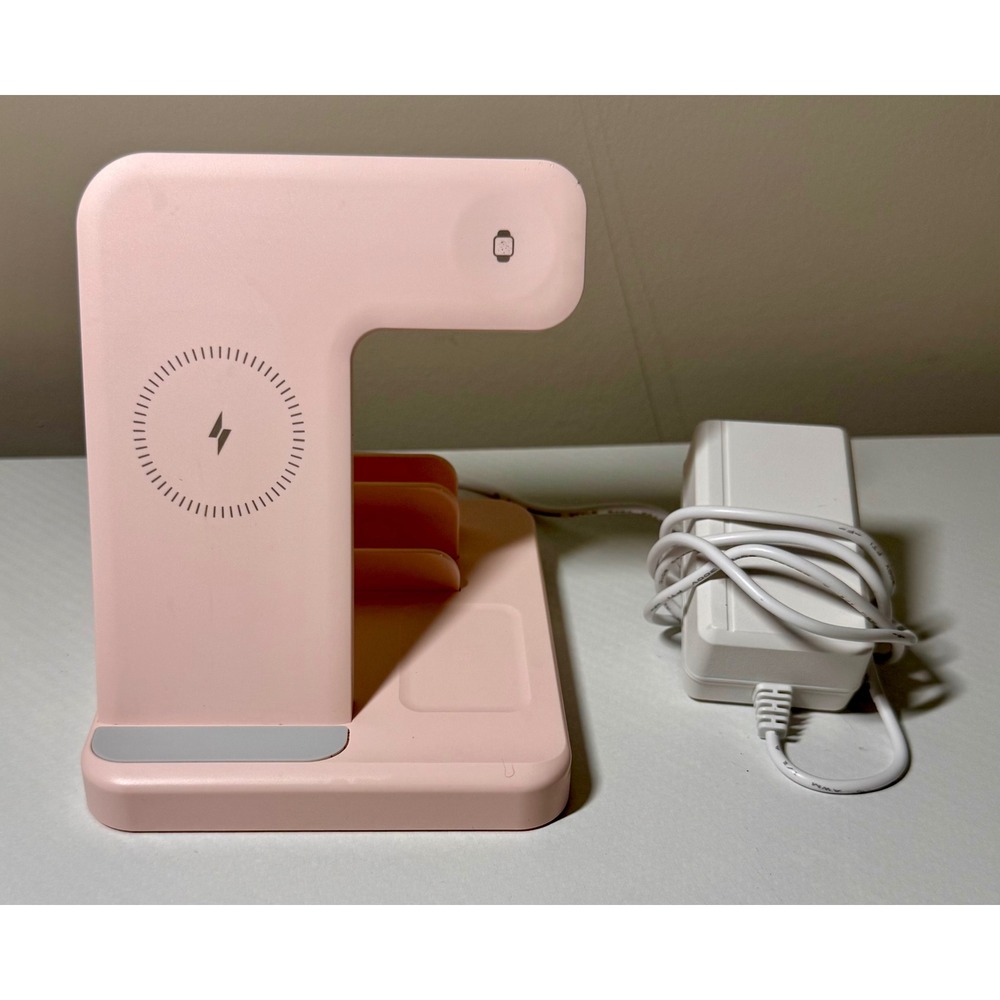 Generic G805 Wireless Charging Station Excellent Pink Multi-Device Dock 36W